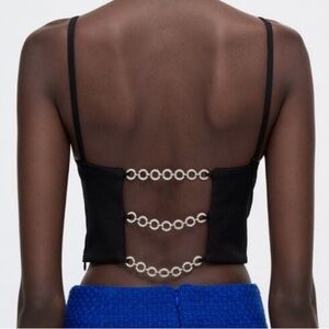 ZARA black jewel top